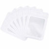 Picture of 100 Pieces Resealable Mylar Ziplock Food Storage Bags with Clear Window Coffee Beans Packaging Pouch for Food Self Sealing Storage Supplies (White, 4 x 7 Inch)