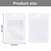 Picture of 100 Pieces Resealable Mylar Ziplock Food Storage Bags with Clear Window Coffee Beans Packaging Pouch for Food Self Sealing Storage Supplies (White, 4 x 7 Inch)