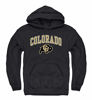 Picture of NCAA Adult Arch & Logo Gameday Hooded Sweatshirt (Colorado Buffaloes - Black, X-Large)