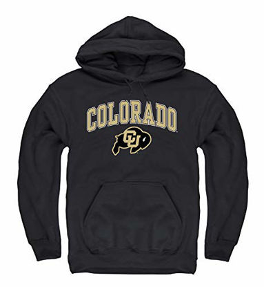 Picture of NCAA Adult Arch & Logo Gameday Hooded Sweatshirt (Colorado Buffaloes - Black, X-Large)