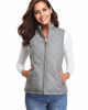 Picture of fuinloth Women's Padded Vest, Stand Collar Lightweight Zip Quilted Gilet Gray M