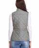 Picture of fuinloth Women's Padded Vest, Stand Collar Lightweight Zip Quilted Gilet Gray M