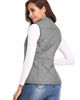 Picture of fuinloth Women's Padded Vest, Stand Collar Lightweight Zip Quilted Gilet Gray M