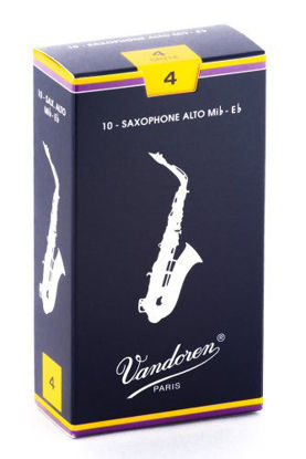 Picture of Vandoren SR214 Alto Sax Traditional Reeds Strength 4; Box of 10