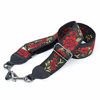 Picture of CLOUDMUSIC Banjo Strap Guitar Strap For Handbag Purse Jacquard Woven With Leather Ends And Metal Clips(Red Roses)