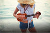 Picture of Mahogany Soprano Ukulele Starter Kit - Professional 21 inch w/Case Strap Digital Tuner Aquila Strings