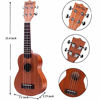 Picture of Mahogany Soprano Ukulele Starter Kit - Professional 21 inch w/Case Strap Digital Tuner Aquila Strings