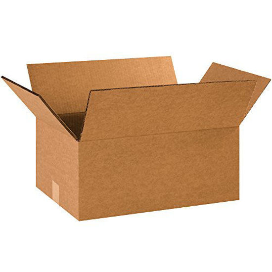 Picture of BOX USA 15 Pack of Heavy-Duty Double Wall Corrugated Cardboard Boxes, 16" L x 10" W x 6" H, Kraft, Shipping, Packing and Moving