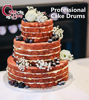 Picture of Cake Drums Round 12 Inches - (Black, 12-Pack) - Sturdy 1/2 Inch Thick - Fully Wrapped Edges - Free Satin Cake Ribbon