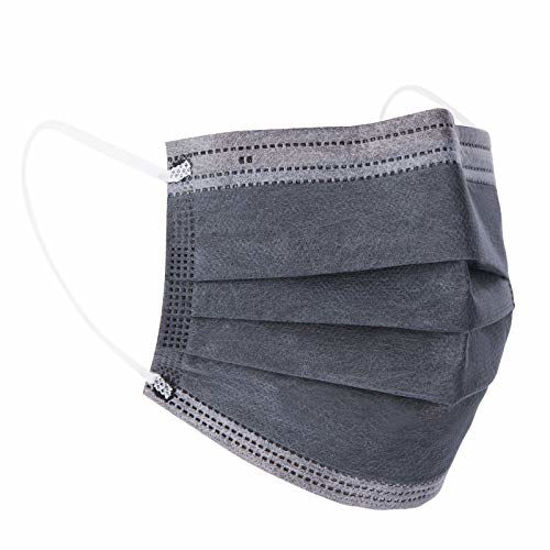 Picture of 50 PCS Disposable Masks 3Ply Non Woven Face Masks with Elastic Ear Loops Anti Dust Breathable Filter Mask (50PCS, Grey 50PCS)