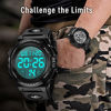 Picture of Mens Digital Watch, Sports Waterproof Military LED Multifunctional Chronograph Outdoor Wrist Watches for Men with Backlight and Alarm Stopwatch