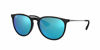 Picture of Ray-Ban Women's RB4171 Erika Round Sunglasses, Black/Blue Mirror, 54 mm