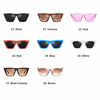 Picture of Mosanana Square Cateye Sunglasses Women 2020 Trendy Fashion Tortoise Shell Leopard Print Retro Vintage Cat Eye Lady Unique Small Shade Popular Sharp angular chunky rectangle skinny cool Pointed Thick