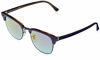 Picture of Ray-Ban Unisex-Adult RB3016 Clubmaster Sunglasses, Top Blue On Havana Red/Blue Mirror Gradient Fuchsia, 51 mm