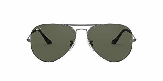 Picture of Ray-Ban unisex adult Rb3025 Classic Sunglasses, Sand Transparent Grey/Green, 62 mm US