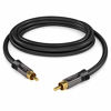 Picture of KabelDirekt RCA Subwoofer Cable, Cord (6 feet Short, 1 RCA Male to 1 RCA Male Audio Video Cable, Digital & Analogue, Double Shielded, Pro Series) Supports (Subwoofers, AV Receivers, Hi-Fi)