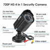 Picture of ZOSI 720P HD 1280TVL Hybrid 4-in-1 TVI/CVI/AHD/960H CVBS CCTV Camera 24PCS IR-LEDs Home Security Day/Night Waterproof Camera Aluminum Metal Housing For HD-TVI, AHD, CVI, and CVBS/960H analog DVR