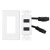 Picture of Cable Matters 2-Pack 2-Port HDMI Wall Plate in White (4K UHD, ARC, and Ethernet pass-thru support)