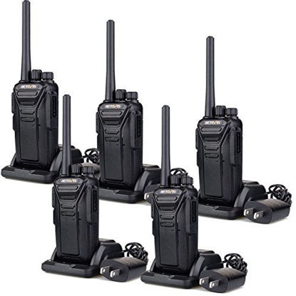 Picture of Retevis RT27 Walkie Talkies for Adults Rechargeable Long Range 2 Way Radio Anti Fall 22 CH VOX Two Way Radio(Black,5 Pack)