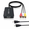 Picture of HDMI to RCA, HDMI to AV Converter, 1080P HDMI to 3RCA CVBS AV Composite Video Audio Converter Adapter Supports PAL/NTSC with USB Charge Cable for PC Laptop HDTV DVD