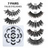 Picture of DYSILK 7 Pairs 6D Mink Eyelashes Faux Fluffy Long Dramatic False Eyelashes Luxurious Volume Natural Fake Eyelashes Thick Extension Handmade Eyelashes Makeup Reusable Lashes 7 Styles Mixed(005)