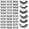 Picture of MAGEFY 30 Pairs 6 Styles Faux Mink Eyelashes, Natural Look to Dramatic Fluffy False Eyelashes, Handmade Reusable Soft Fake Eyelashes (30 Pairs + 30 Portable Boxes)