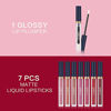 Picture of 8pcs Matte Liquid Lipstick with Lip Plumper Makeup Set Velvety Long Lasting High Pigmented Nude Waterproof Lip Gloss Kit Girls Women Make Up Gift Set