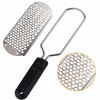 Picture of Pedicure Foot File - 2Pcs Stainless Steel Colossal foot Rasp, Dead Skin Remover for Feet, Professional Pedicure Tools Washable and Reusable