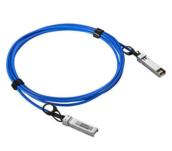 Picture of 10G SFP+Direct Attach Cable for Ubiquiti Blue Color 10GbE SFP+ Fiber Optic Cooper Cable 0.5 Meters (0.5m / 1.6ft)