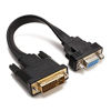 Picture of CABLEDECONN Active DVI-D Dual Link 24+1 Male to VGA Female Video with Flat Cable Adapter Converter Black (E0207)