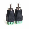 Picture of MOBOREST RCA Cable Audio Adapter, Phono RCA Male Plug to AV Screw Terminal Audio/Video Speaker Wire connectors Solderless Adapter(RCA Male-2pack)