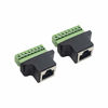 Picture of Poyiccot RJ45 Screw Terminal Adaptor Connector, 2pack RJ45 /8p8c Female Jack to 8 Pin Screw Terminal Connector for Cat7 Cat6 Cat5 Cat5e Ethernet Extender CCTV Digital DVR Network Adapter