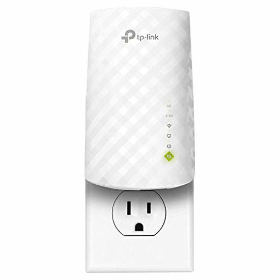 Picture of TP-Link AC750 WiFi Range Extender - Dual Band Cloud App Control Up to 750Mbps, One Button Setup Repeater, Internet Booster, Access Point Smart Home & Alexa Devices (RE220) (Renewed)