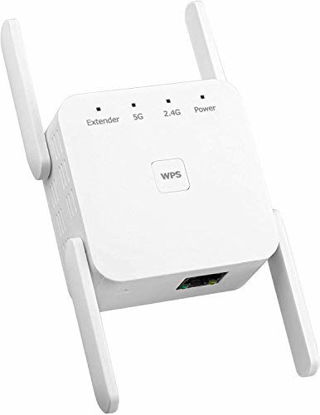 Picture of NEXTFI - WiFi Range Extender 1200Mbps, Wireless Signal Repeater Booster 2.4 & 5GHz Dual Band 4 Antennas 360° Full Coverage, Extend WiFi Signal to Smart Home Devices