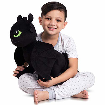 Picture of Franco Kids Bedding Super Soft Plush Cuddle Pillow Buddy, One Size, How to Train Your Dragon Toothless