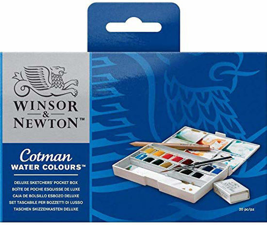 Picture of Winsor & Newton Cotman Watercolor Paint, Half Pans, Set of 18, 16 Count