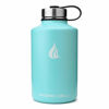 Picture of Hydro Cell Stainless Steel Water Bottle with Straw & Wide Mouth Lids (32 oz) - Keeps Liquids Perfectly Hot or Cold with Double Wall Vacuum Insulated Sweat Proof Sport Design (Teal 32 oz)