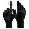 Picture of Bike Gloves Touch Screen Winter Thermal Glove - Windproof Water Resistant for Running Cycling Driving Phone Texting Outdoor Hiking Hand Warmer in Cold Weather for Men and Women (Black,Small)