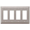 Picture of AMERELLE 163R4BN Century Quadruple Rocker Steel Wallplate in Brushed Nickel