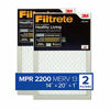 Picture of Filtrete 14x20x1, AC Furnace Air Filter, MPR 2200, Healthy Living Elite Allergen, 2-Pack (exact dimensions 13.81 x 19.81 x 0.78)