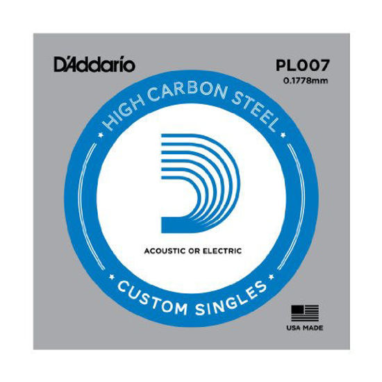 Picture of D'Addario PL007 Plain Steel Guitar Single String, .007