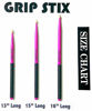 Picture of GRIP STIX 15" Long PURPLE with Black NON-SLIP Grip Drumsticks -Ideal for All Drumming, Fitness, Aerobic & Workout Exercises