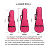 Picture of HOT SEAL Waterproof Durable Colorful Ukulele Case Bag with Storage (21in, Rose Pink)