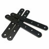 Picture of Alamic Straight Brace Black Straight Corner Brace 20 x 160 mm Flat Straight Braces Straight Brackets with Screws - 4 Pack