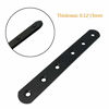 Picture of Alamic Straight Brace Black Straight Corner Brace 20 x 160 mm Flat Straight Braces Straight Brackets with Screws - 4 Pack