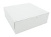 Picture of Southern Champion Tray 0957 Premium Clay Coated Kraft Paperboard White Non-Window Lock Corner Bakery Box, 9" Length x 9" Width x 3" Height (Case of 250)