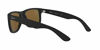 Picture of Ray-Ban RB4165 Justin Rectangular Sunglasses, Black Rubber/Orange Mirror, 51 mm