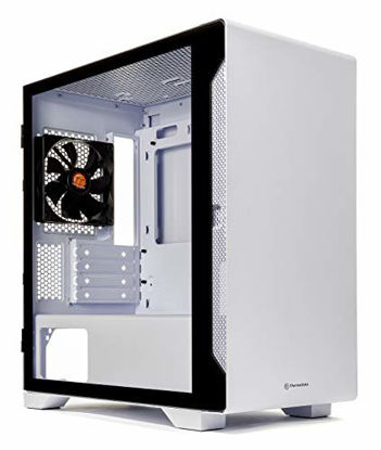 Picture of Thermaltake S100 Tempered Glass Snow Edition Micro-ATX Mini-Tower Computer Case with 120mm Rear Fan Pre-Installed CA-1Q9-00S6WN-00, White
