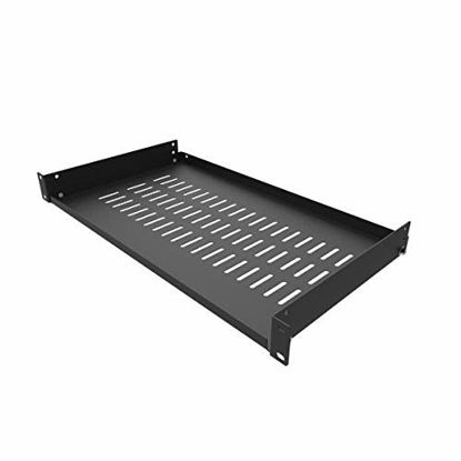 Picture of Jingchengmei 19-Inch 1U Cantilever Disassembled Server Rack Shelf 10-Inch Deep (1U10V, Black)