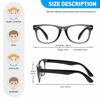 Picture of Kids Blue Light Blocking Glasses Girls Boys 2 Pack, Computer Video Gaming Glasses for Kids Girls Boys Age 3-10,Anti Blue Light & Headache (Transparent Black + Transparent)